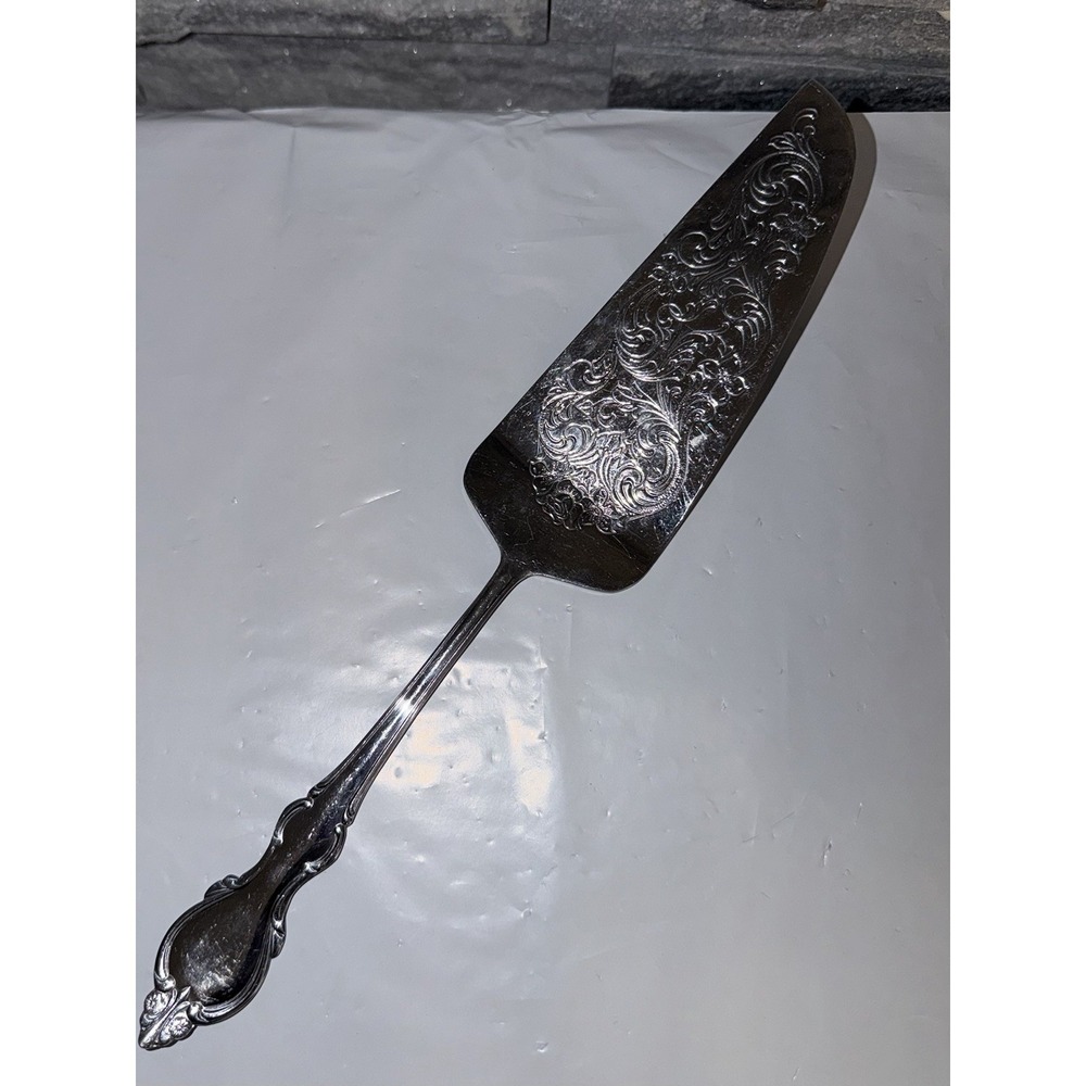 Leonard Silver Stainless Cake Knife Pie Spatula Server 12" Long